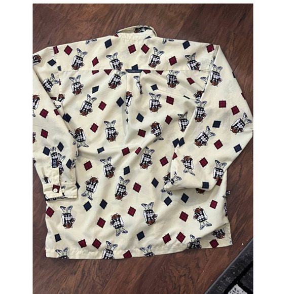 Phat Farm Yellow with Bulls Button Front Long‎ Sleeve Mens Shirt 2XL - Picture 2 of 10